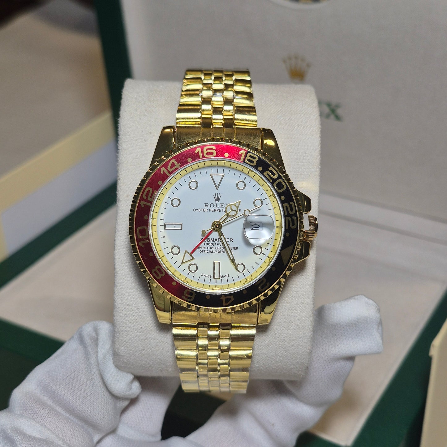Rolex Submariner Jubilee GMT-Master II Dorado Blanco Bisel Bicolor