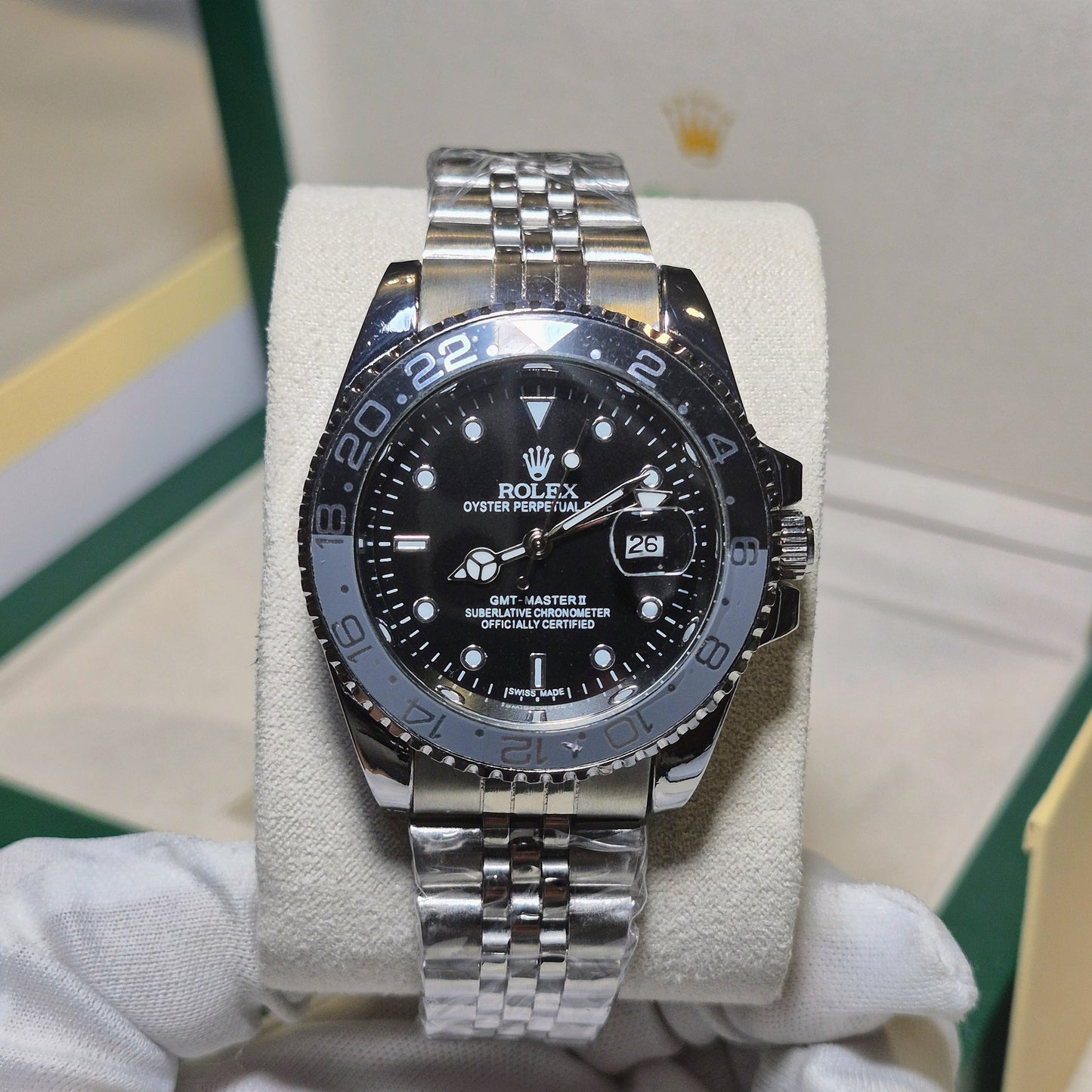 Rolex Submariner Jubilee Plateado Negro Bisel Bicolor