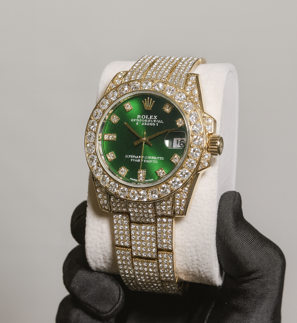 Rolex DateJust Dorado Verde Cubano