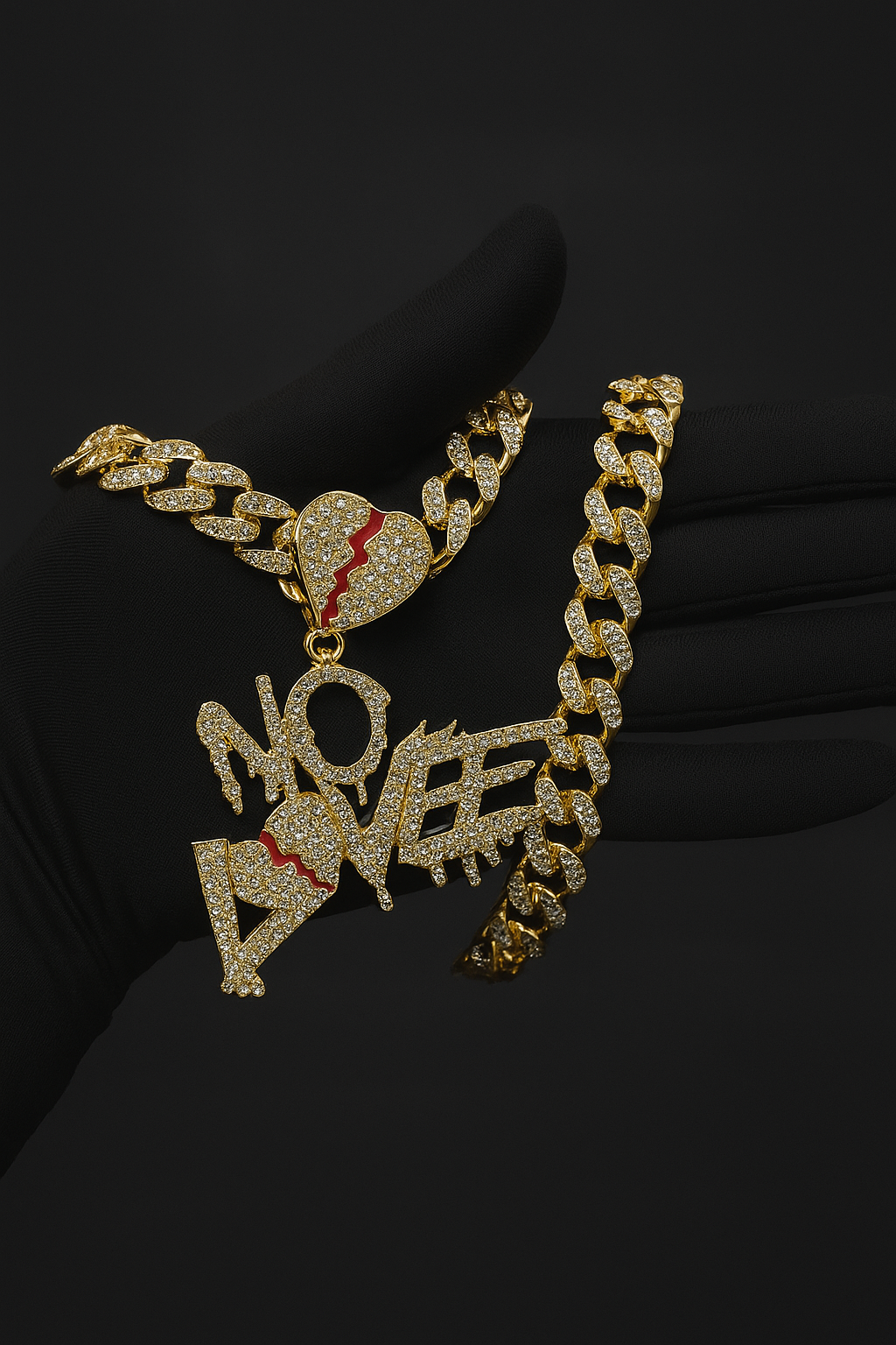 Cadena Cubana + Dije NO LOVE Premium