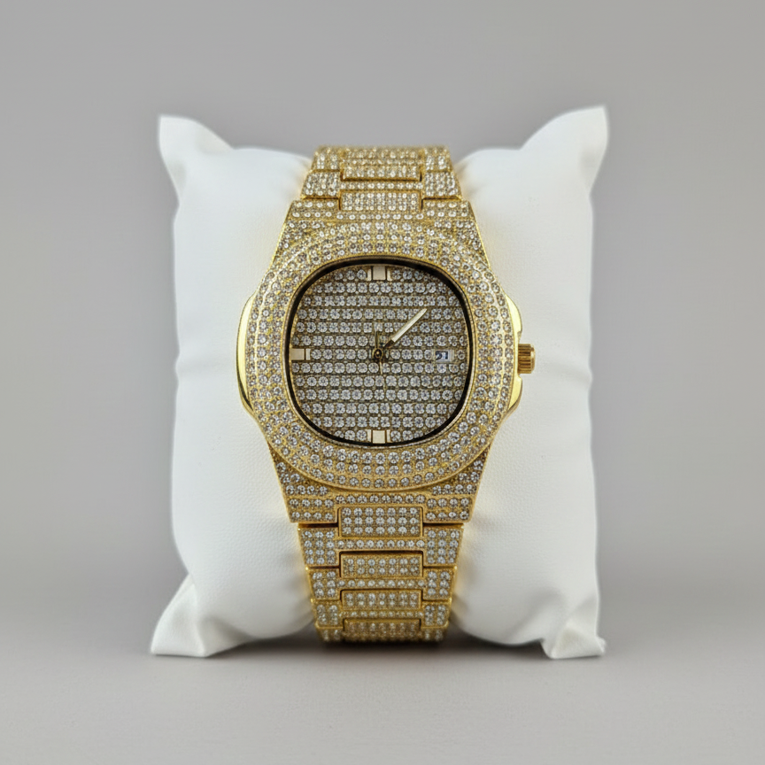 Reloj Dorado Ovalado