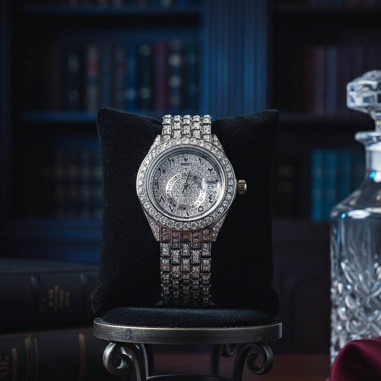 Rolex Cubano Cronografo Plateado