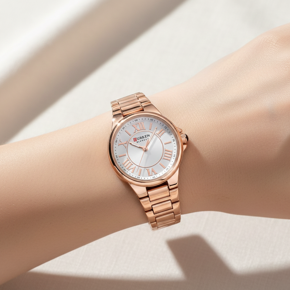 Reloj Curren Femenino Oro Rosa 9091