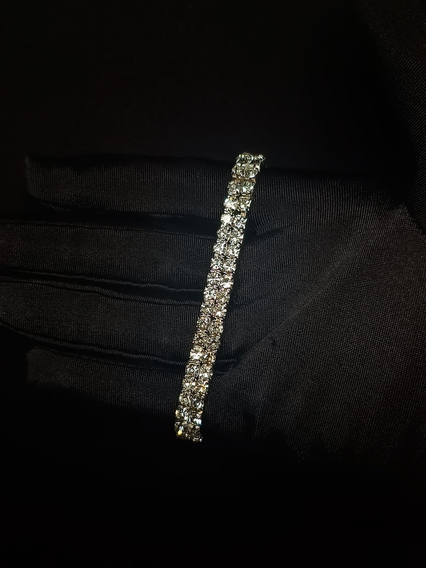 Pulsera Cubana Elástica Plateada