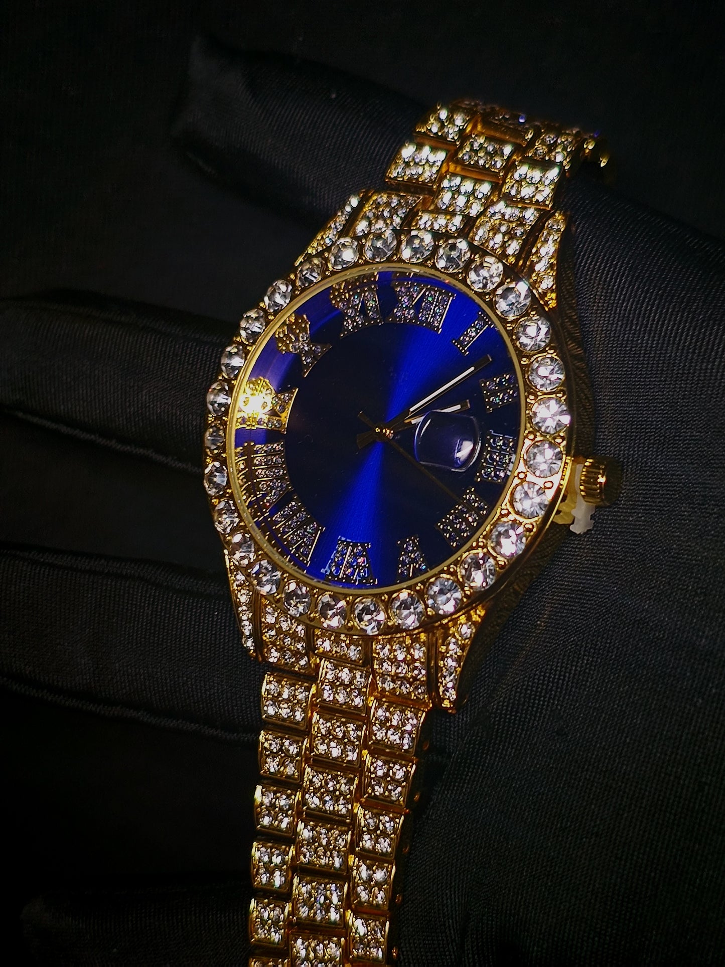 Reloj (Dorado-Azul)