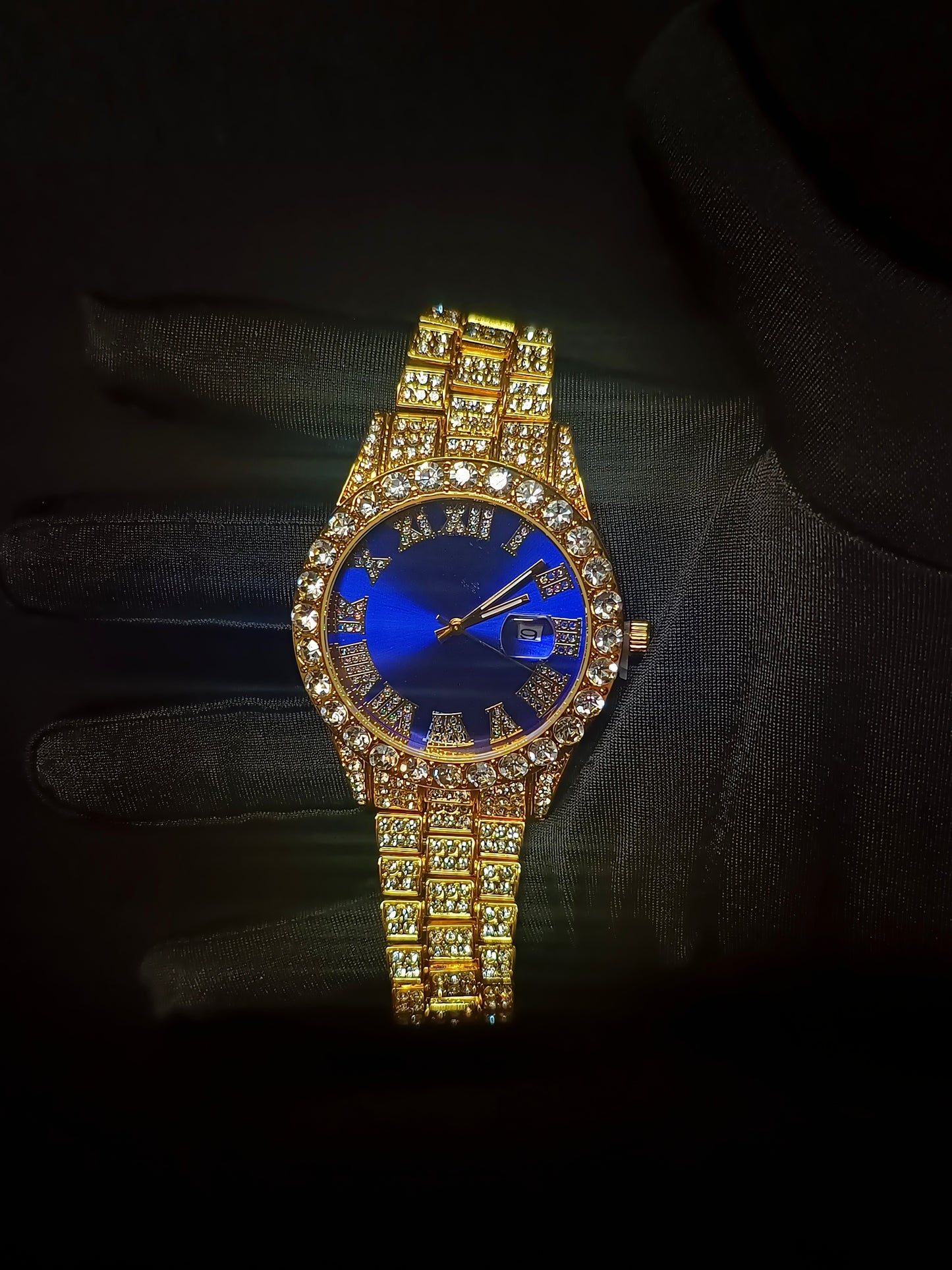 Reloj (Dorado-Azul)