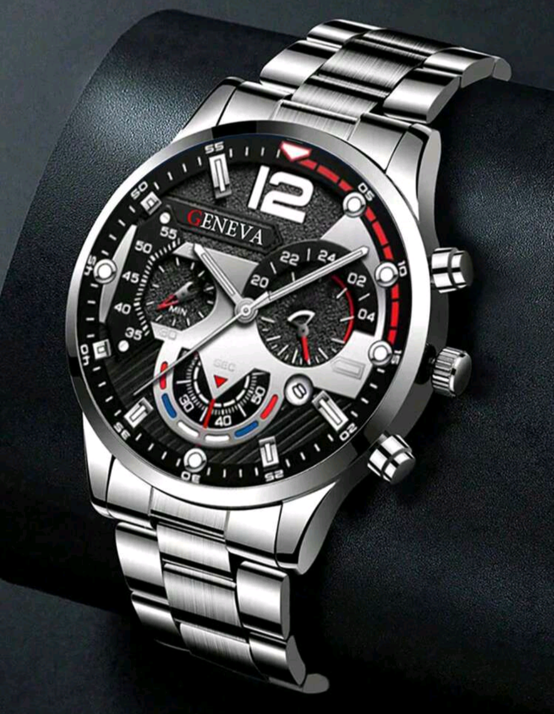 Reloj + Collar Con Dije Cruz + Pulsera Gratis