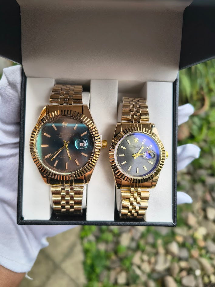 Relojes Rolex Pareja Presidencial + Caja De Lujo GRATIS