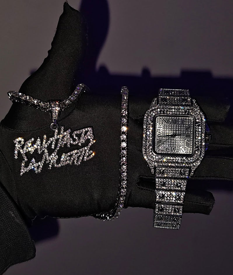 Reloj Cubano Cuadrado + Cadena RHLM