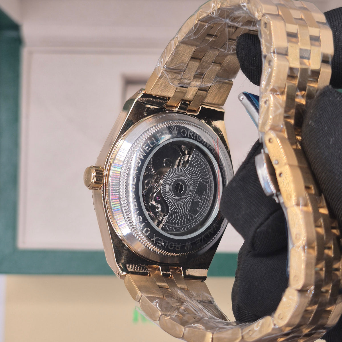 Rolex Land Dweller Automático Full Gold Dial Blanco