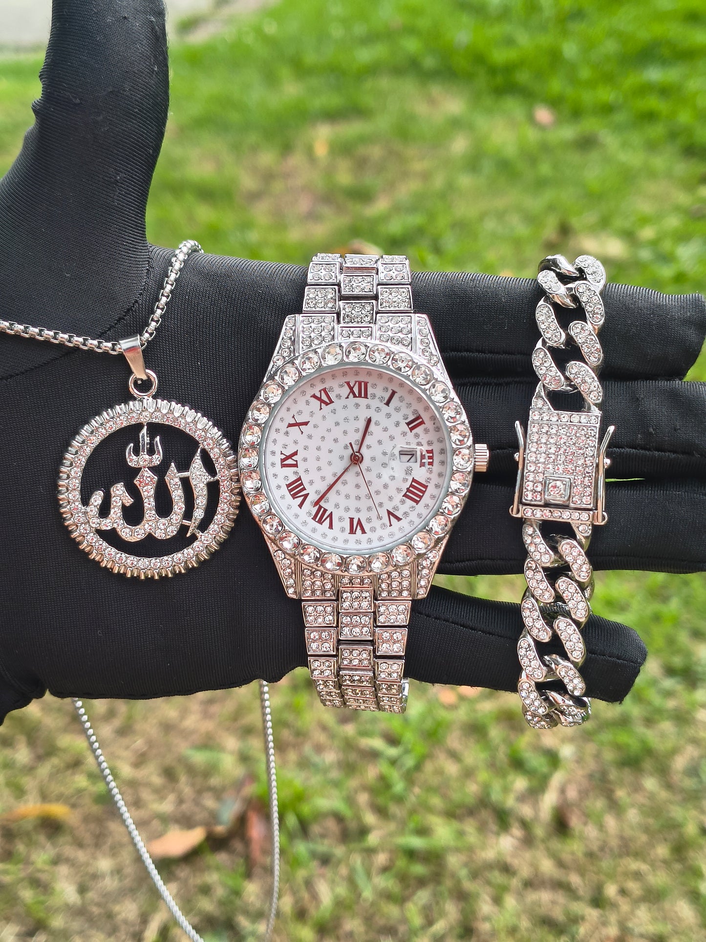 Reloj Cubano + Pulsera Cubana+ Dije Medalla