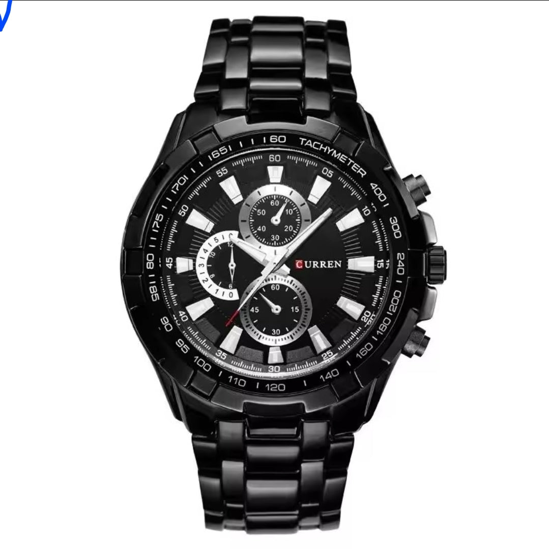 Reloj Curren Metalico 8023 Negro-Blanco