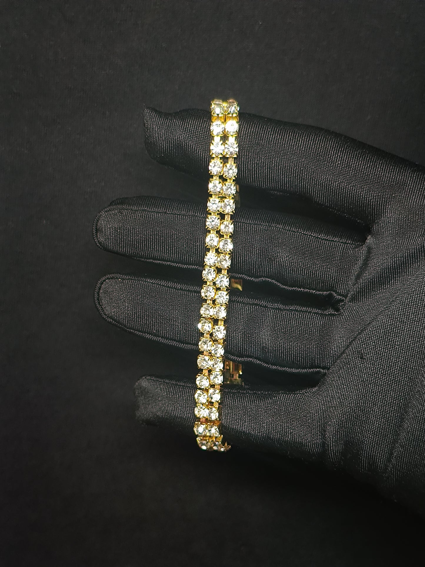 Pulsera Cubana Elástica Dorada