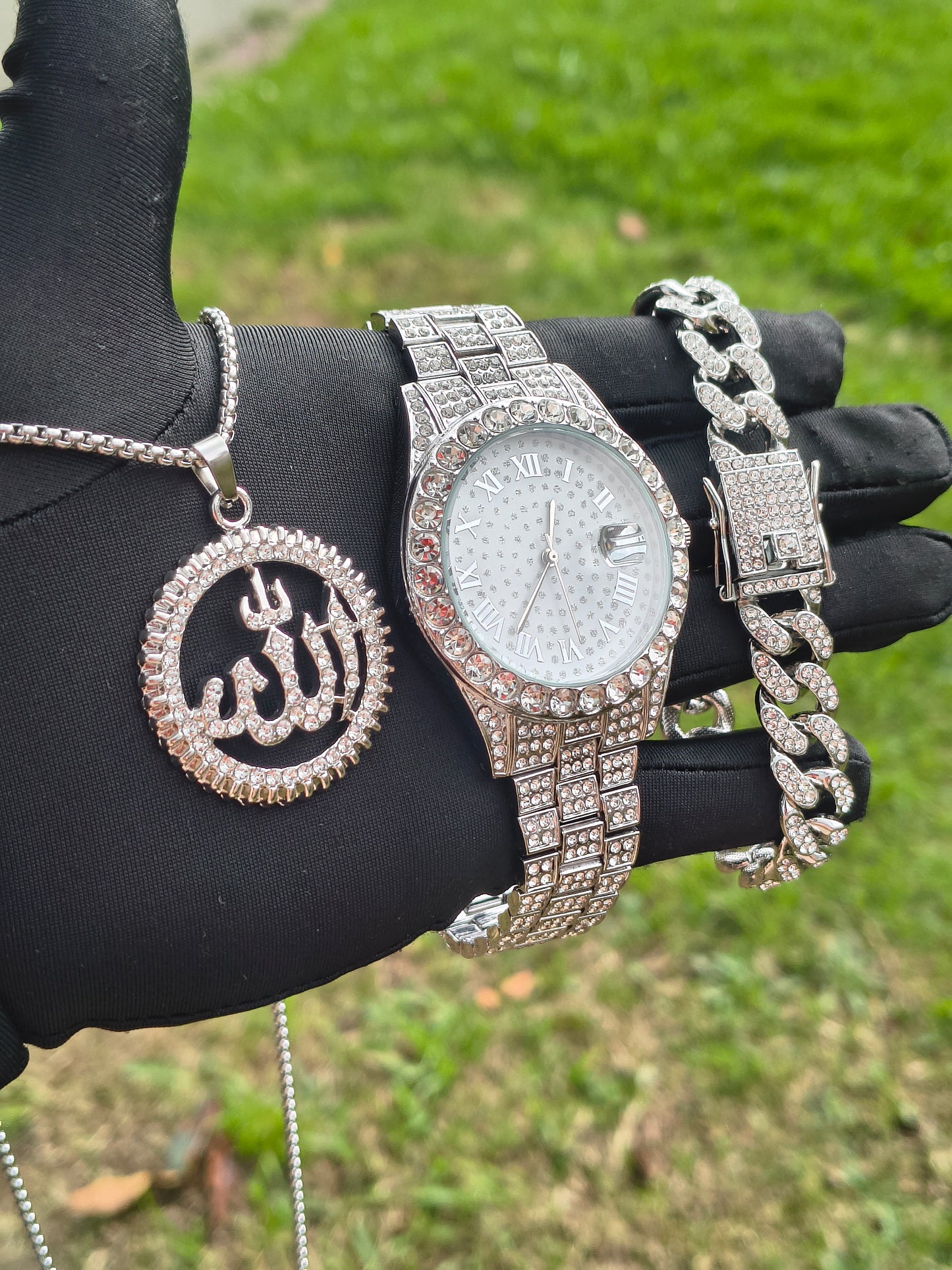 Reloj Cubano + Pulsera Cubana+ Dije Medalla