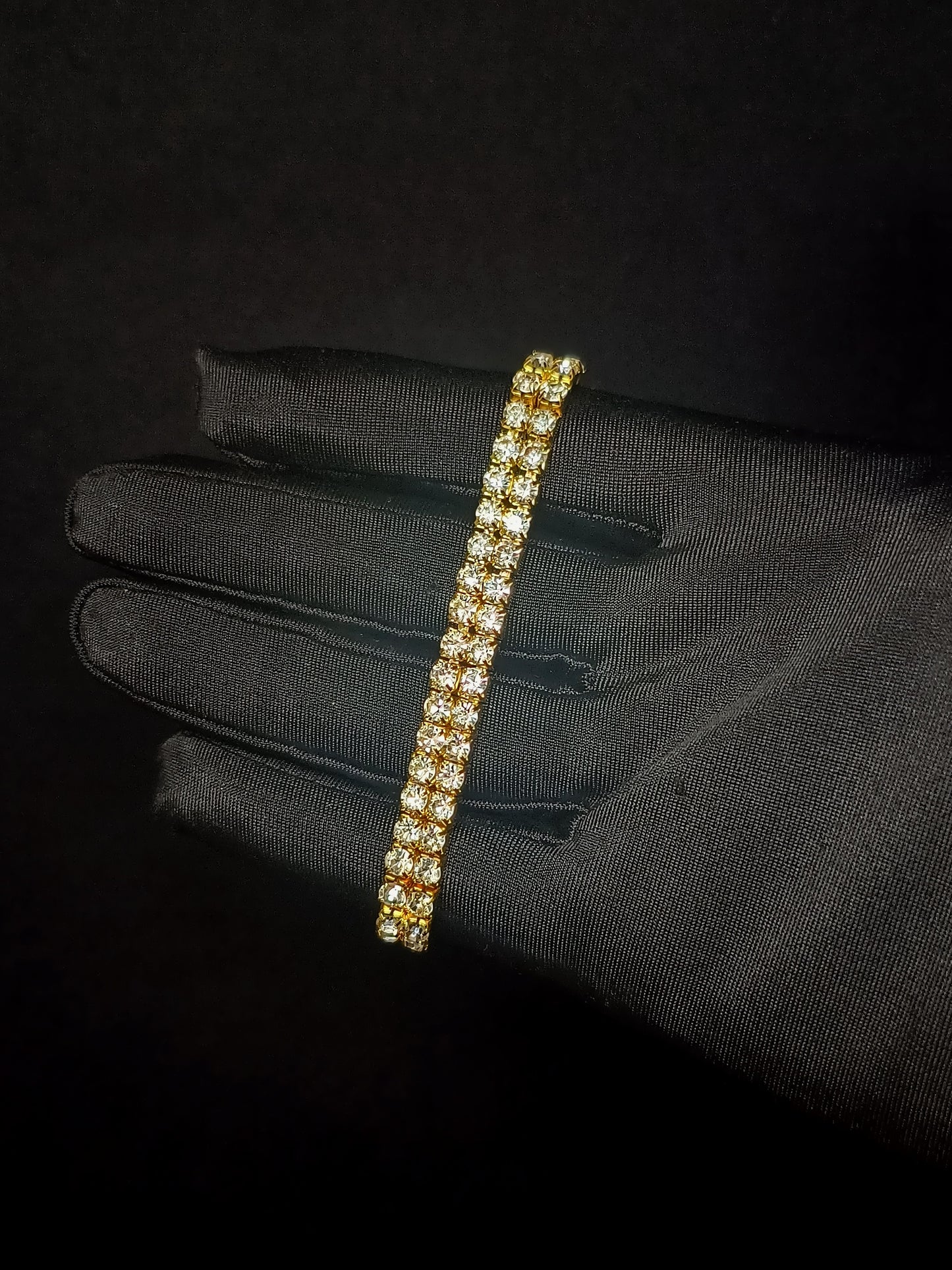 Pulsera Cubana Elástica Dorada
