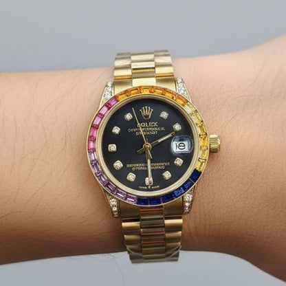 Rolex Date Just Oyster Perpetual Femenino Arcoiris