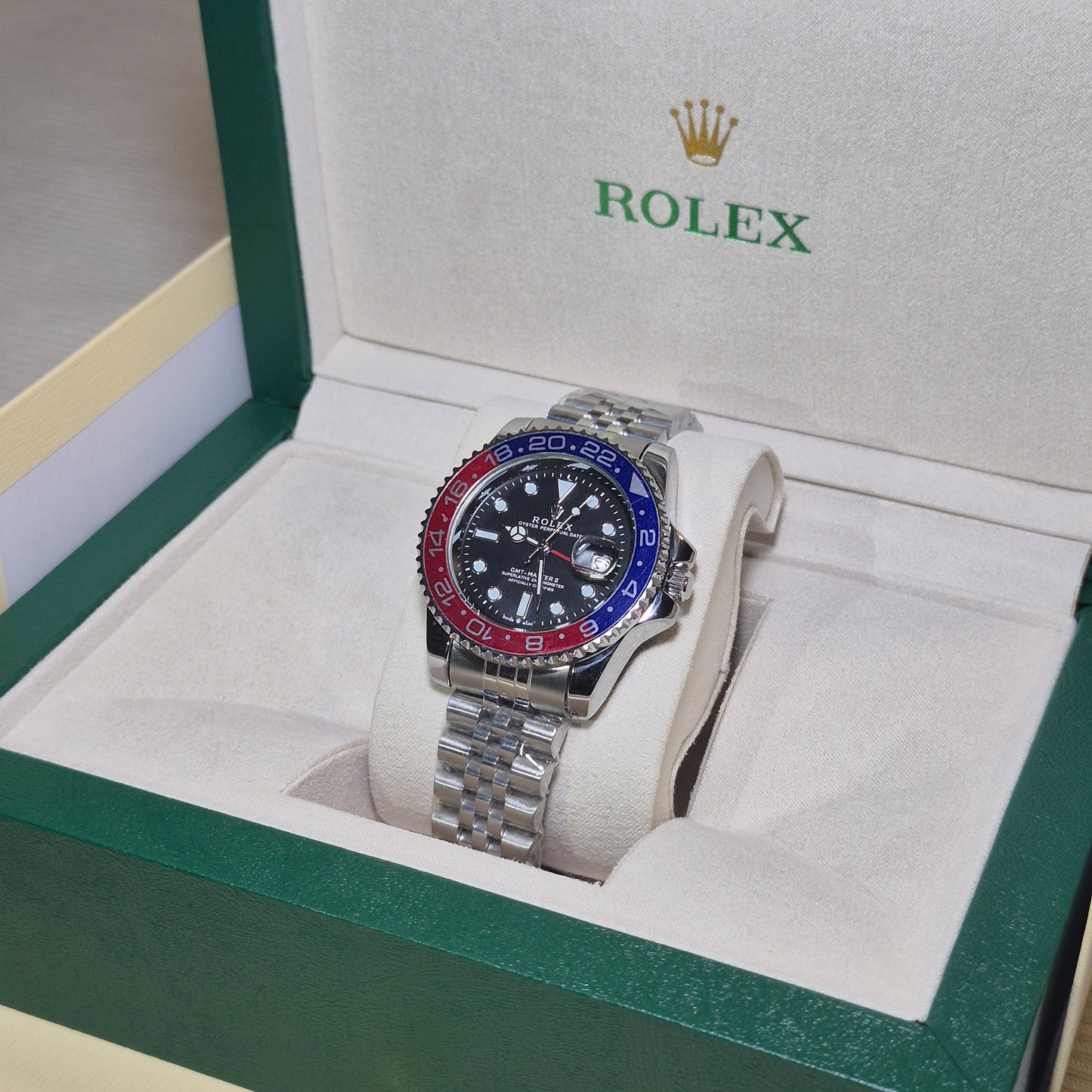Rolex Semiautomatico Submariner Jubilee Pepsi Tablero Negro