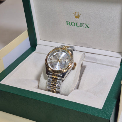 Rolex Semiautomatico Date Just Jubilee Imperial Plateado Romano
