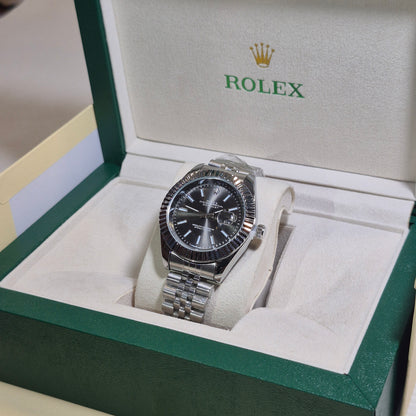 Rolex Semiautomatico Date Just Jubilee Plateado Gris Metalizado
