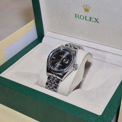 Rolex Date Just Jubilee Plateado Gris Profundo Romano