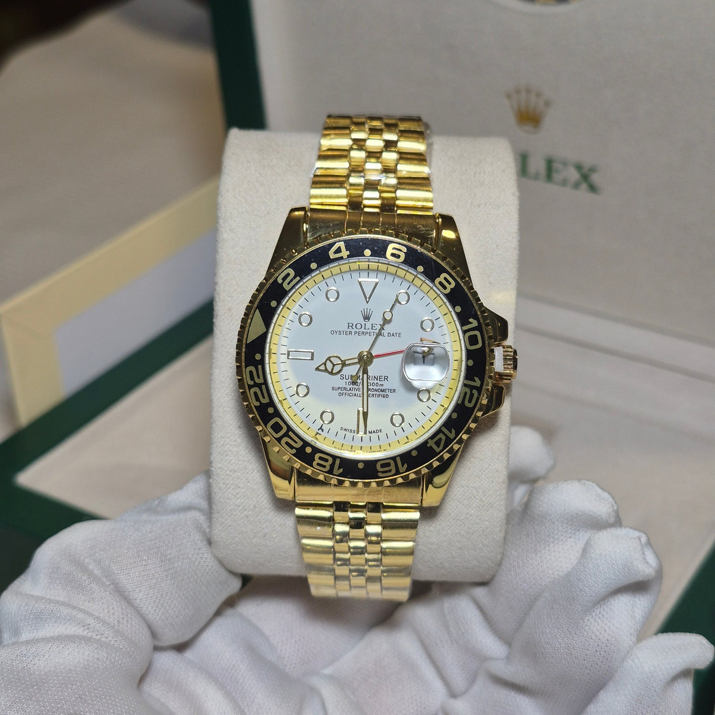 Rolex Submariner Jubilee GMT-Master II Dorado - Blanco