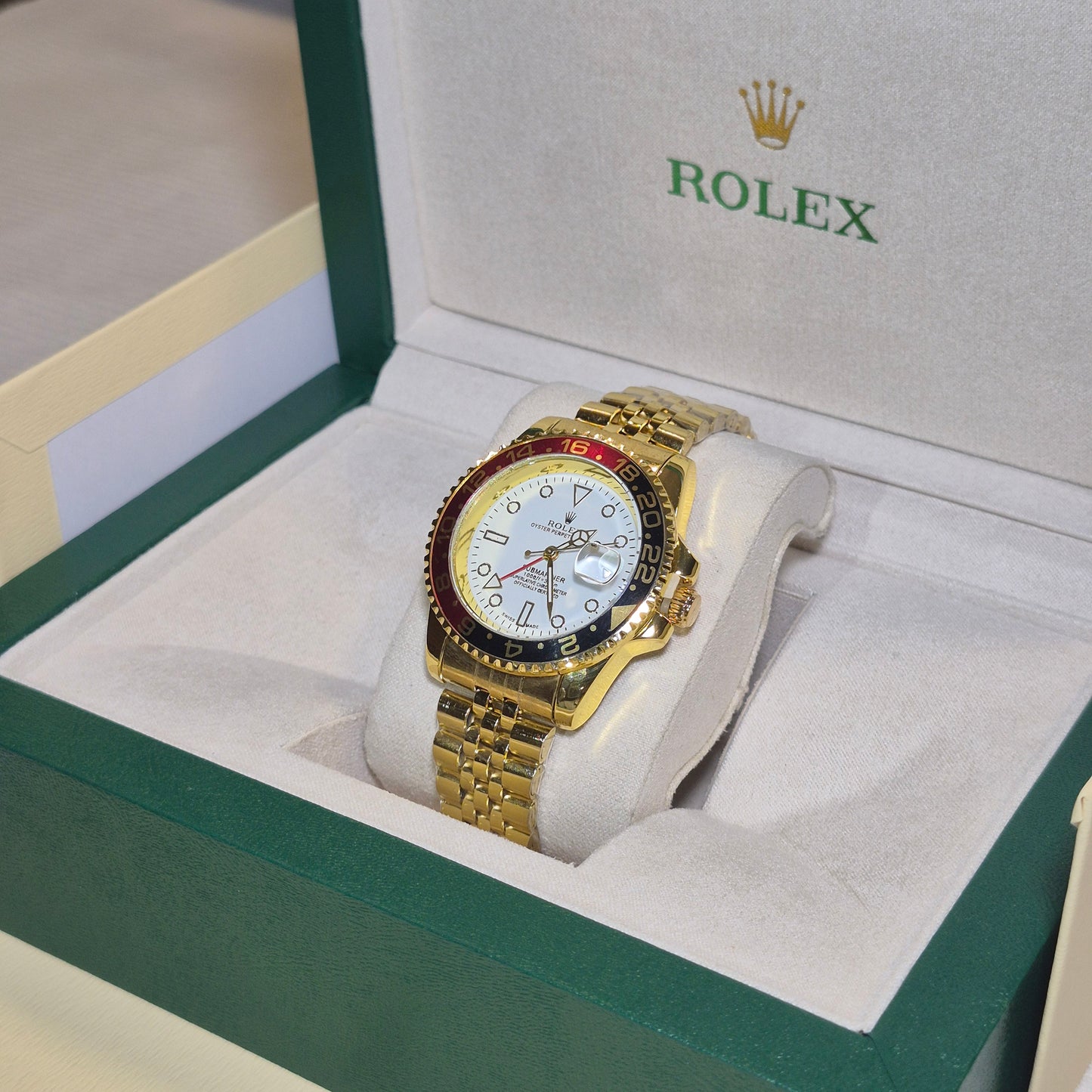 Rolex Submariner Jubilee GMT-Master II Dorado Blanco Bisel Bicolor