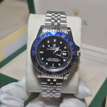 Rolex Submariner Jubilee Plateado Negro - Bisel Azul