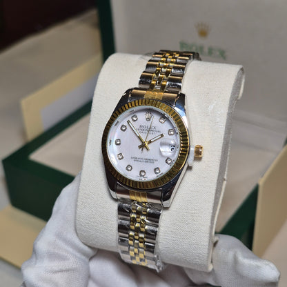 Rolex Femenino Date Just Bisel Estriado Imperial Rosado