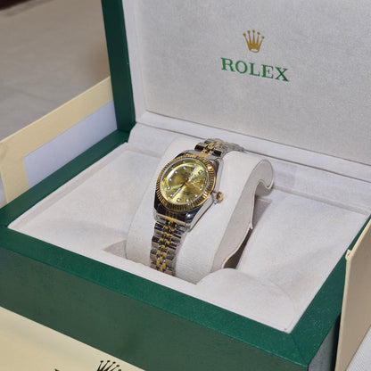 Rolex Femenino Date Just Bisel Estriado Imperial Dorado