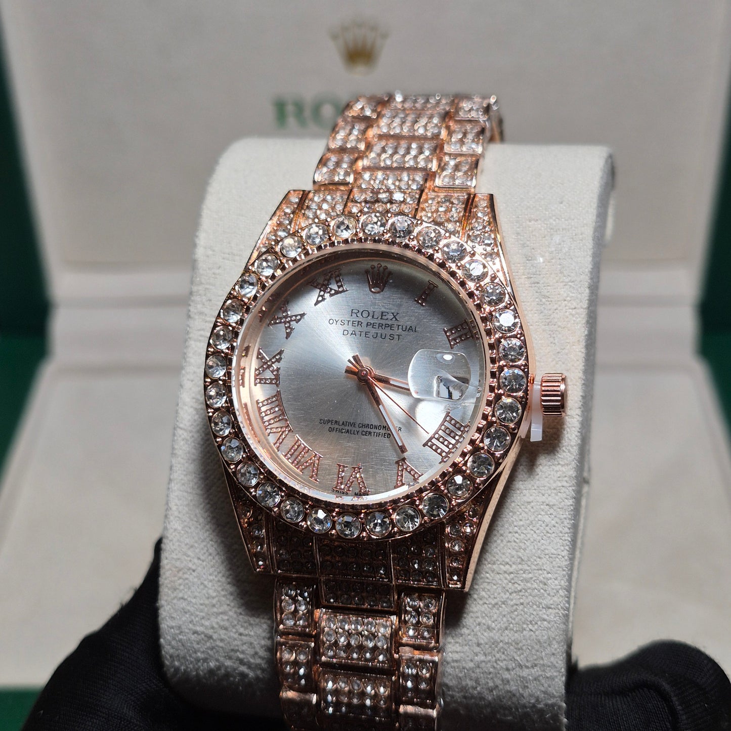 Rolex Date Just Oro Rosa Cara Blanca FULL SET
