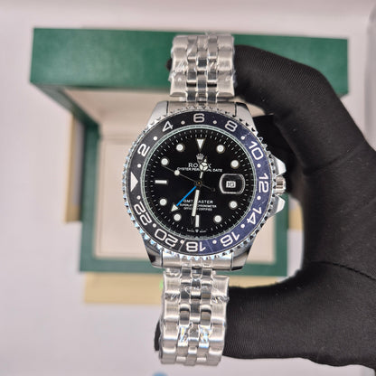 Rolex Semiautomatico Submariner GMT Jubilee Plateado Negro