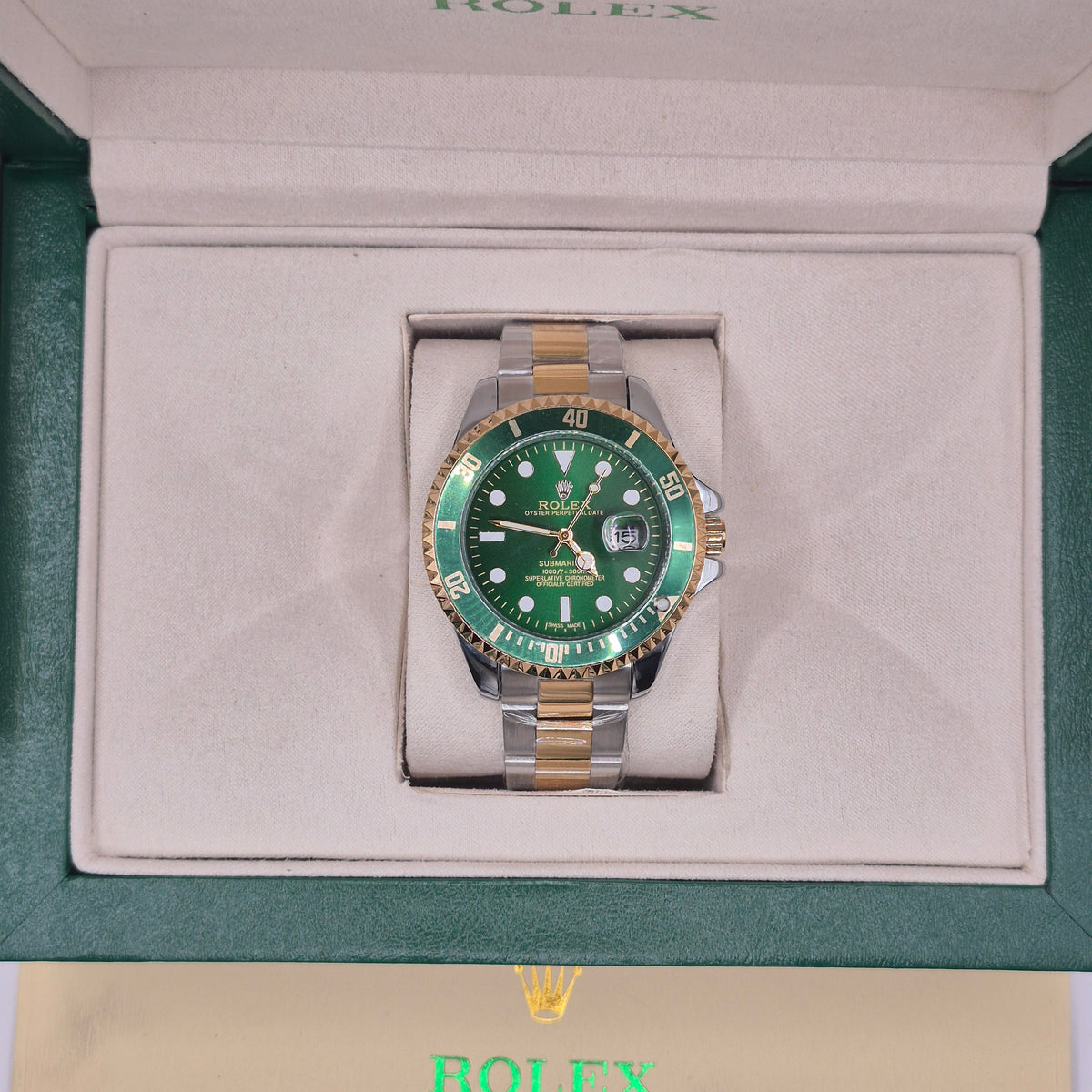 Rolex Semiautomatico Submariner Two Tone Cara Verde