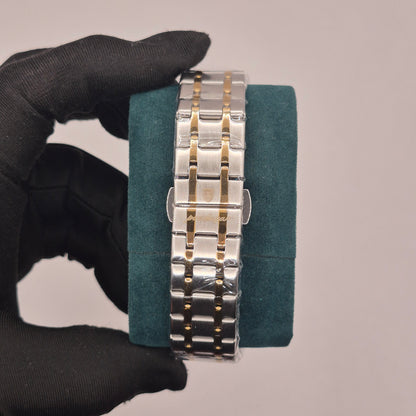 Reloj Poedagar Day-Date Two Tone Dial Blanco