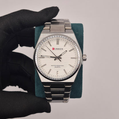 Reloj Curren Full Silver Dial Blanco
