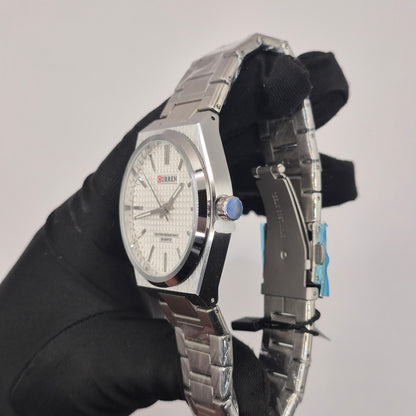 Reloj Curren Full Silver Dial Blanco