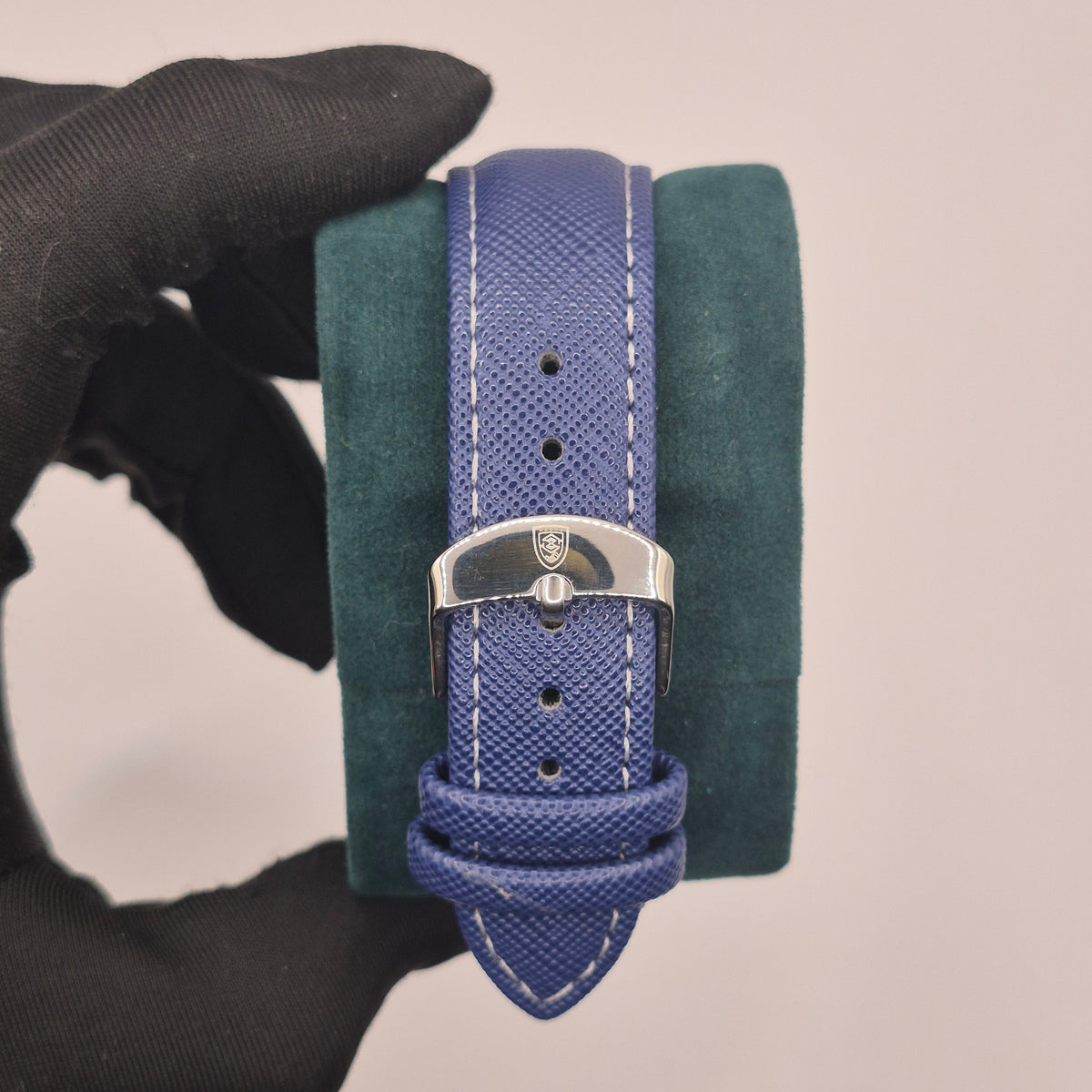 Reloj Poedagar Cronógrafo Sol y Luna Dial Azul Marino Correa Nylon