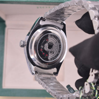 Rolex Semiautomatico Date Just Presidencial Plateado Verde Oliva