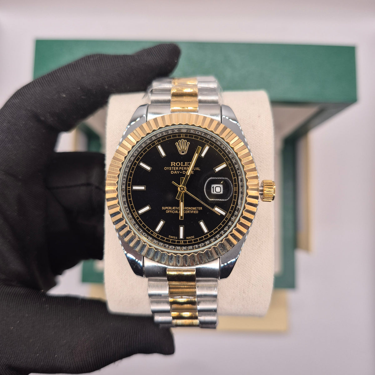 Rolex Semiautomatico Date Just Presidencial Two Tone Negro