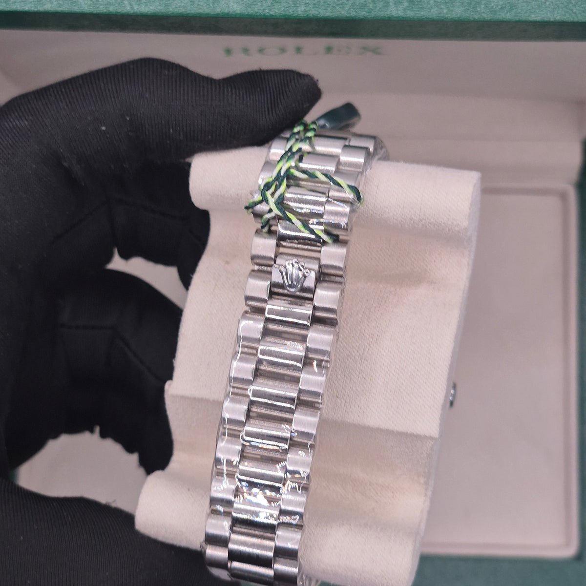 Rolex Semiautomatico Date Just Presidencial Plateado Verde Oliva