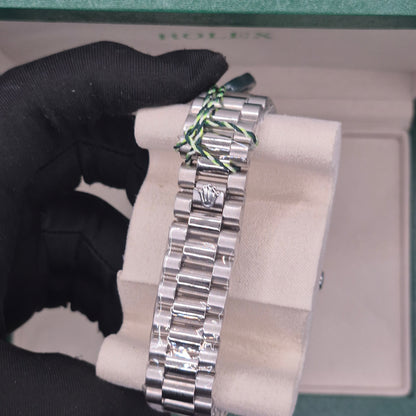 Rolex Semiautomatico Date Just Presidencial Plateado Verde Oliva