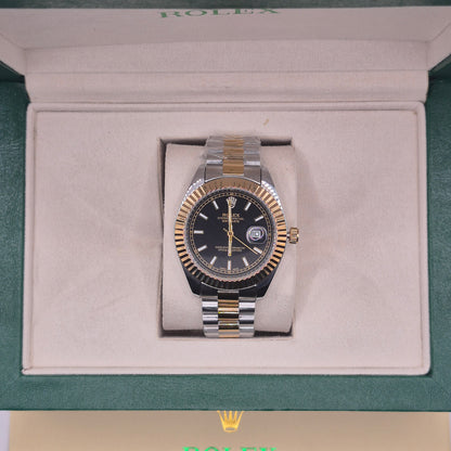 Rolex Semiautomatico Date Just Presidencial Two Tone Negro