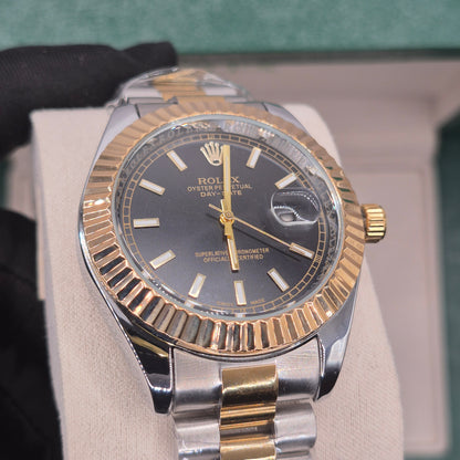 Rolex Semiautomatico Date Just Presidencial Two Tone Negro
