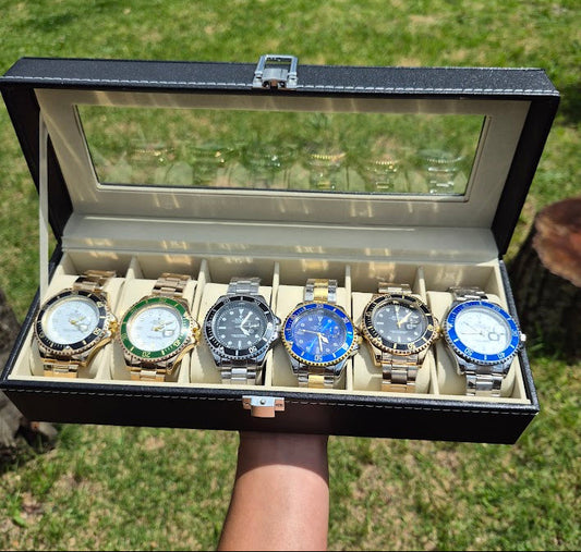 Combo Emprendedor Sornero - 6 Relojes Rolex Submariner + Relojera 6 puestos GRATIS