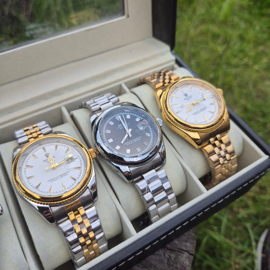 Combo Emprendedor Marsella Alta Gama Rolex AAA Maquinaria visible + 6 cajas individuales