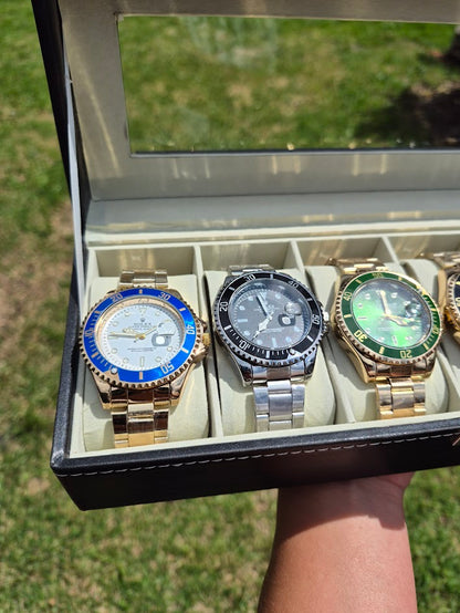 Combo Emprendedor Paris- 6 Relojes Rolex Submariner + Relojera 6 puestos GRATIS