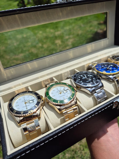 Combo Emprendedor Sornero - 6 Relojes Rolex Submariner + Relojera 6 puestos GRATIS