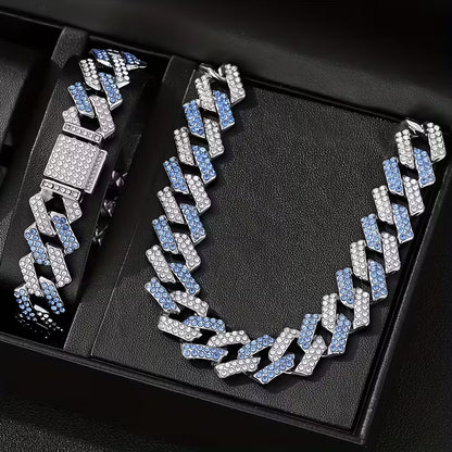 Set Cadena + Pulsera Bicolor Premium