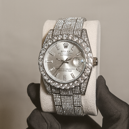 Rolex  DateJust Plateado Cubano