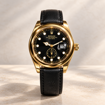 Rolex Oyster Perpetual All Black Bisel Gold
