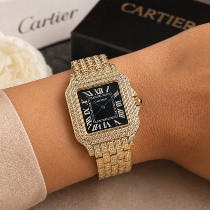 Cartier Santos Cubano Dorado Cara Negra